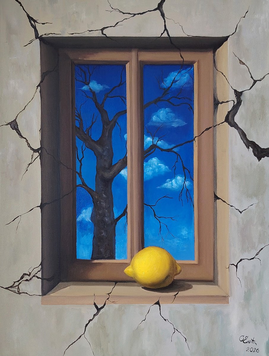 Surrealistic Oil Painting , Benvenuta. Welcome By Oksana Siciliana, 24 X 31, Artwork For Sale On Artfinder