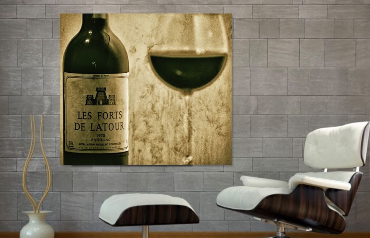 Impressionistic Still Life Photograph By Marc Ehrenbold, 30 X 40", Time For A Glass, Original Artwork