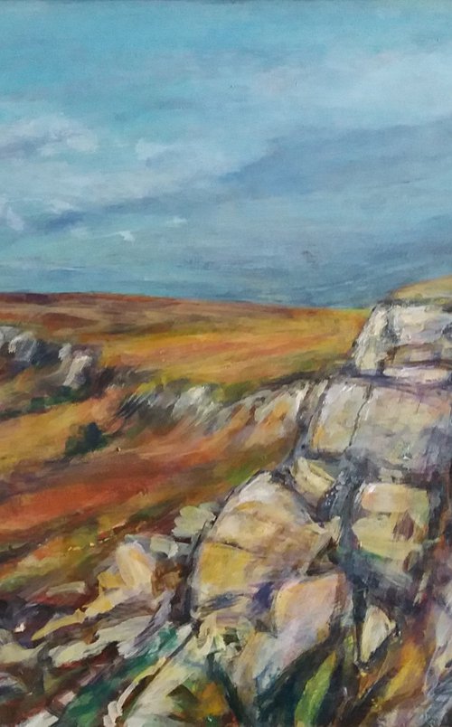 Stanage Edge Autumn view, Peak District by Jean  Luce