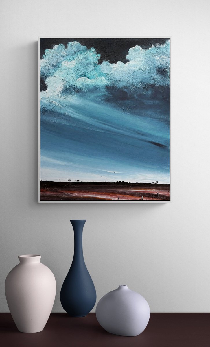 Organic Landscape Acrylic Painting By Tania Chanter, 16 X 20", Where Silence Holds The Land, Original Artwork