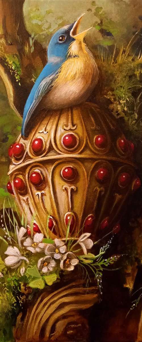 Do not touch my rubies - original acrylic on canvas - 27 x 35 cm / 11 x 13.5 inches by Valentina Toma' aka Zoe Chigi