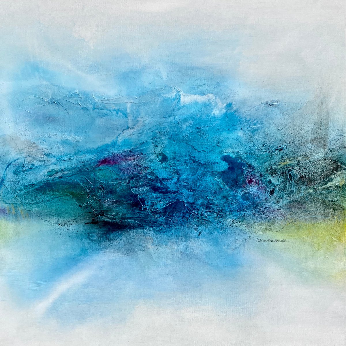 Mother Nature #6 I 80 x 80 cm I natural abstract artwork I square by Kirsten Schankweiler