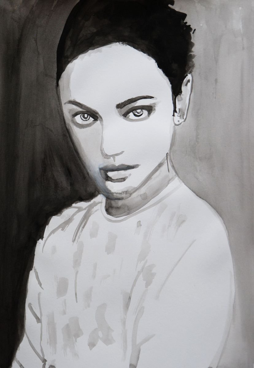 Portrait of a young woman / 42 X 29.7 cm by Alexandra Djokic