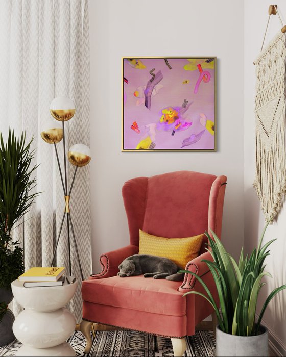 Acid romantic - Abstract large watercolor