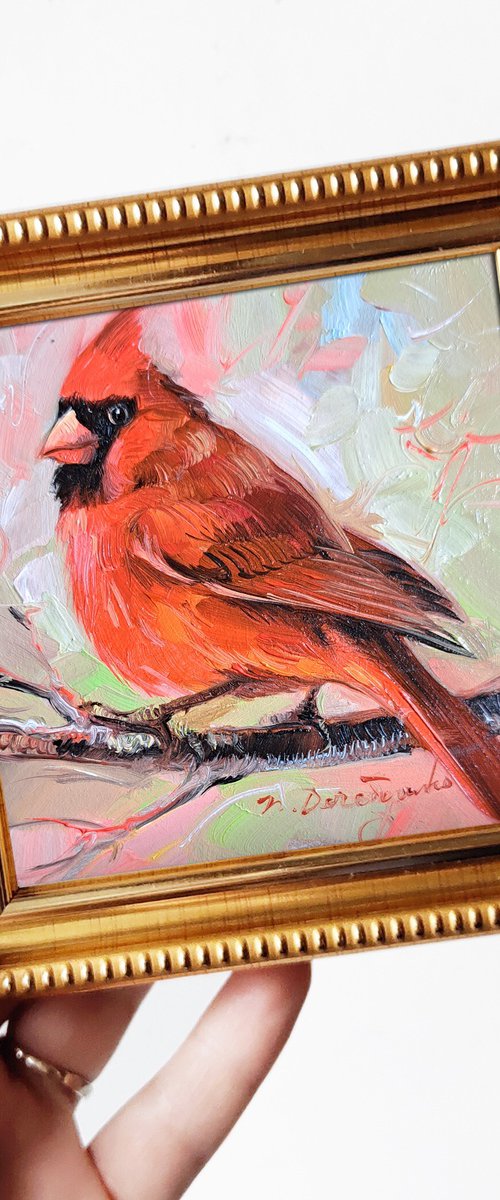 Cardinal bird by Nataly Derevyanko
