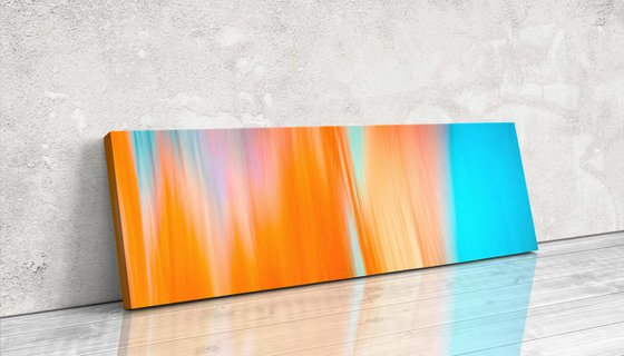 JOY - Orange and Blue Abstract Panoramic