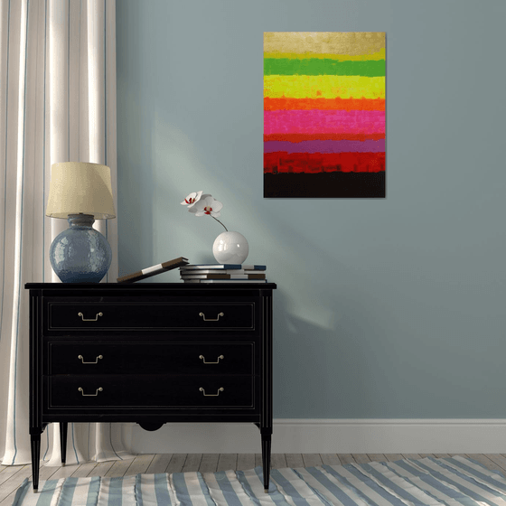 Abstract Art !! Neon !! Pink !! Yellow !! Gold !! Black !! Multi Color Art