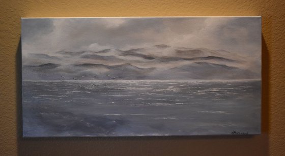 Out by the Sea Land Sea and Sky Seascapes Ocean paintings Fog paintings