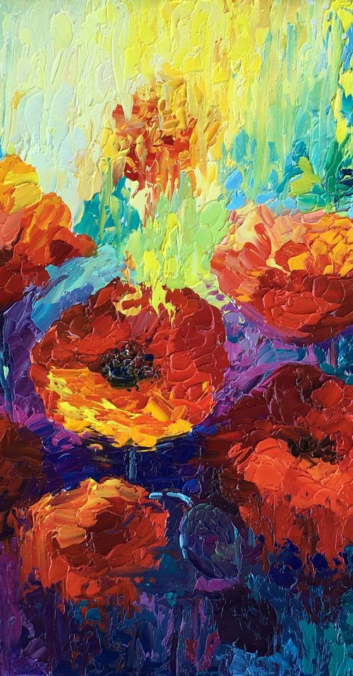 "Poppies" flower painting by OXYPOINT