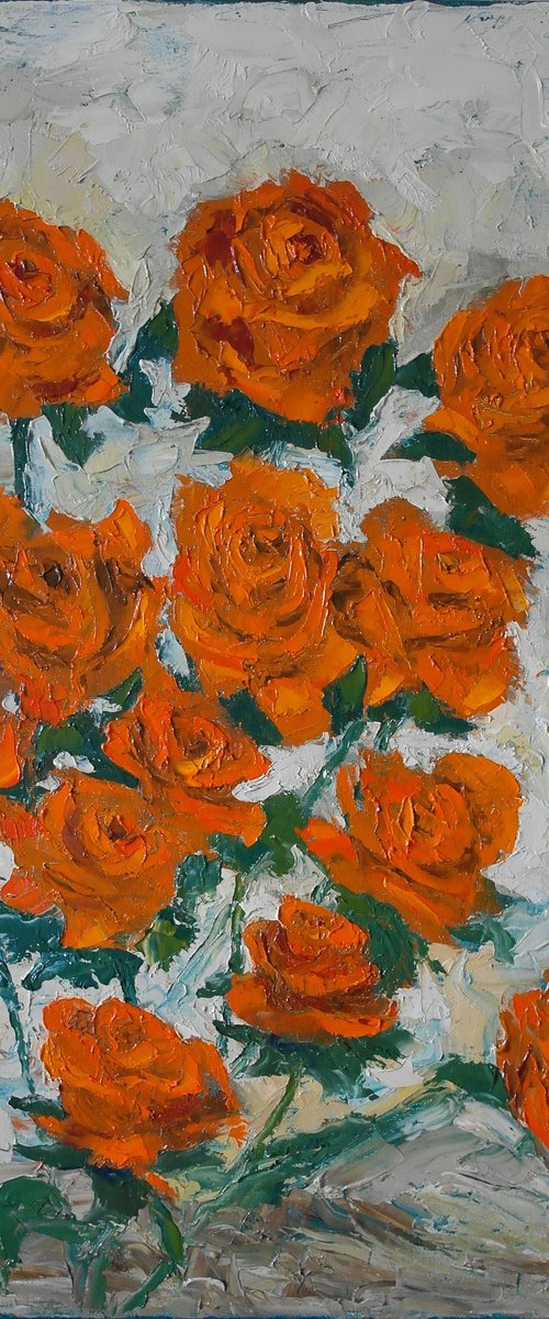Orange Roses by Juri Semjonov