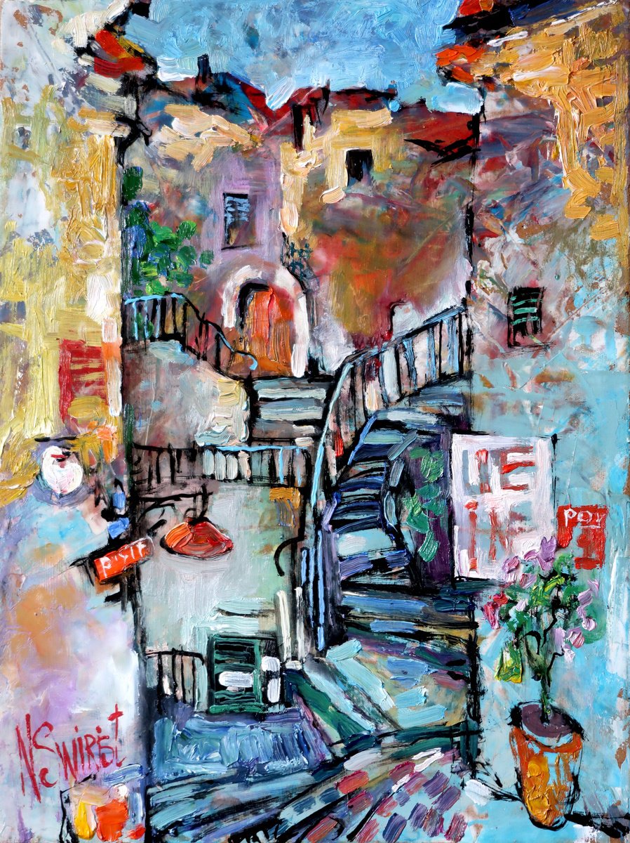 Mosaic Glimmers Of Cudillero By Nikifor Swiristuhin, 12 X 16, Artwork For Sale On Artfinder