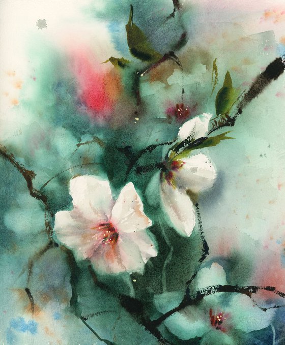 Almond Blooming Flowers