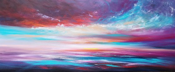 Mulberry Skies - seascape, emotional, panoramic