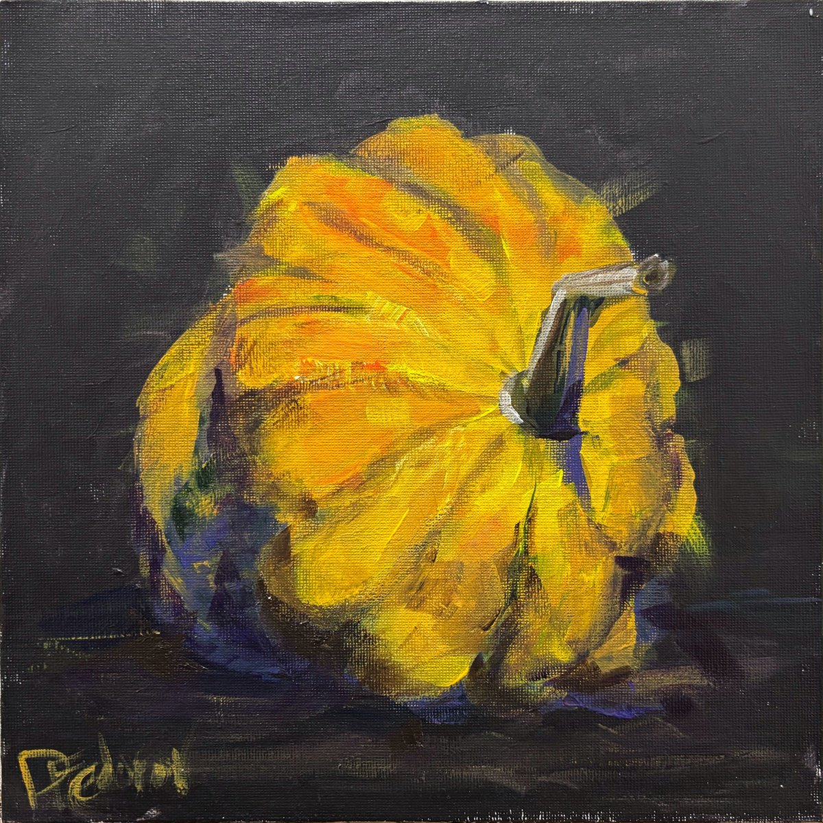 Orange Pumpkin Still Life By Dmitry Fedorov, 10 X 10, Artwork For Sale On Artfinder