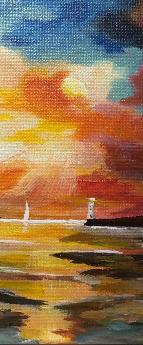 Abstract Sunset by Marja Brown