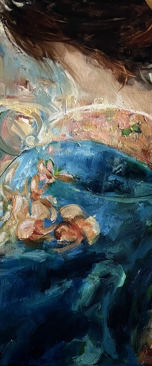 BLUE-GIRL IN KIMONO by Elena Mashajeva-Agraphiotis