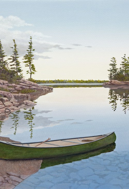 Green Canoe by John Kaltenhauser