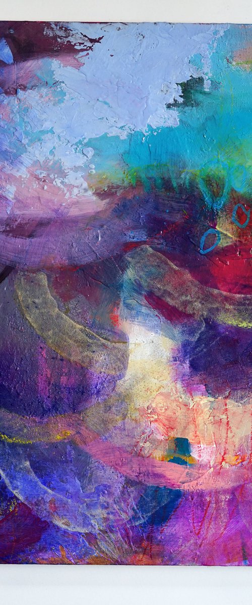 Mystic Persuasion 11x14" Colorful Intuitive Original Abstract Painting by Kerri McCabe