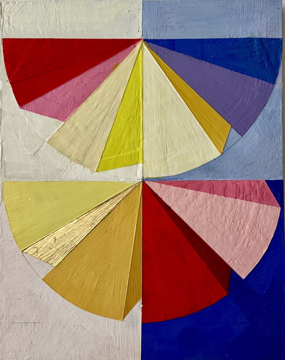 Geometric Abstract Painting By Domenica Brockman, 11 X 14, Mariposa, Original Artwork