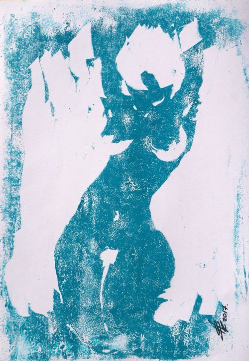 Nude monotype # 32 by Vitaliy Koriakin