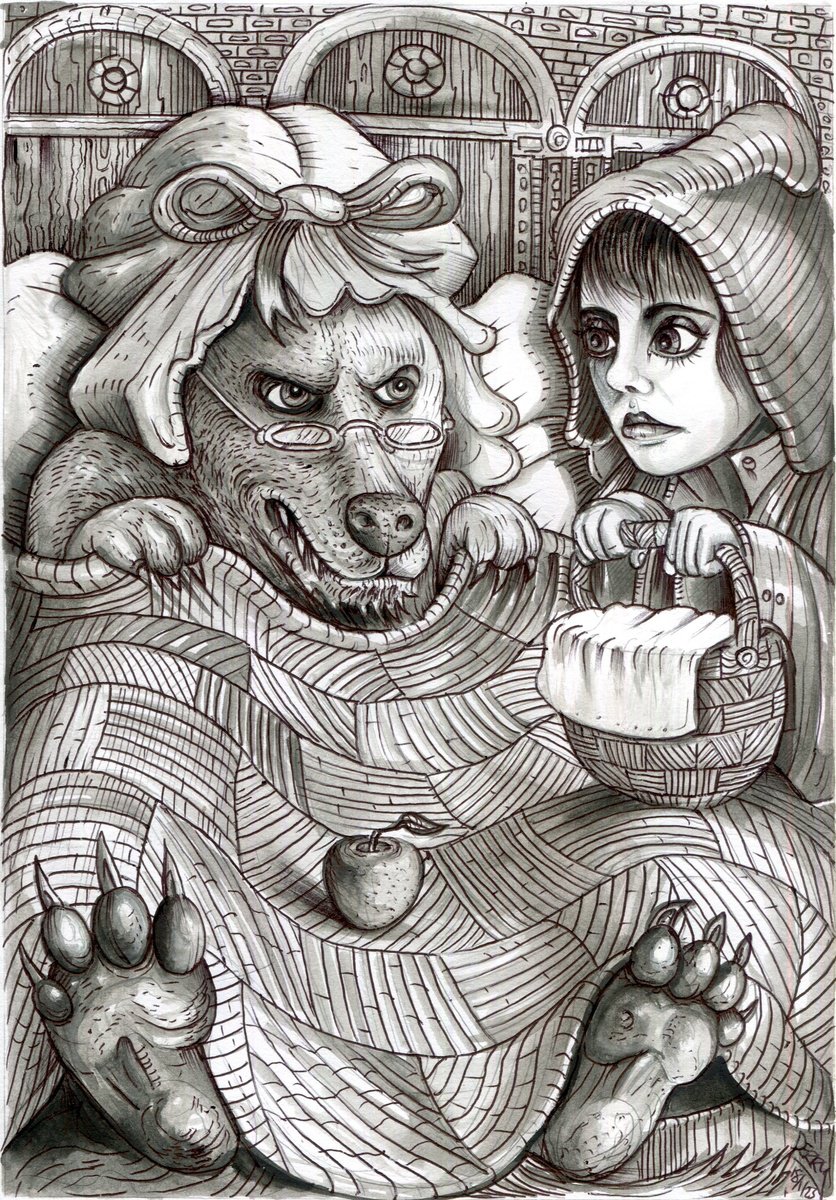 Little Red Riding Hood - Illustrative Fairy Tale Art by Spencer Derry ART