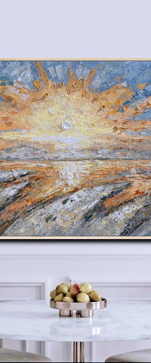 Radiant Gold Sunset by Lana Guise