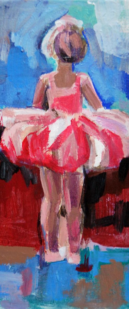 Little ballerina / 30 X 30 X 1.5 cm by Alexandra Djokic