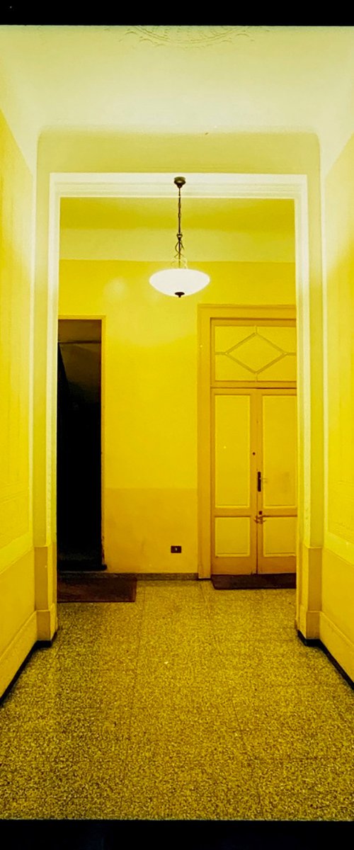 Yellow Corridor Night, Milan, 2019 by Richard Heeps