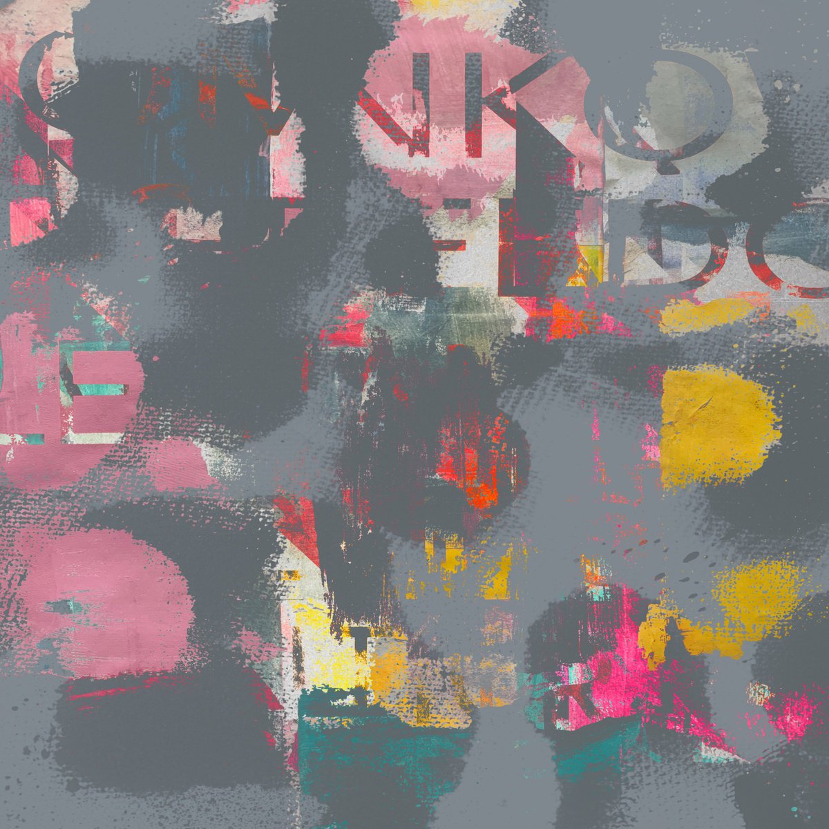 Abstract Limited Edition Print By The Most Active, 19 X 19", Everything Falls 2, Original Artwork