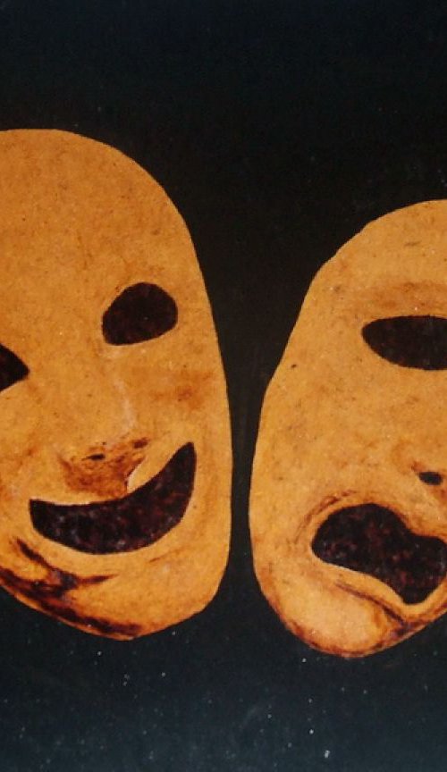 Comedy & Tragedy by MILIS Pyrography