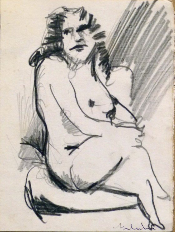 The Nude Study, life sketch 11x16 cm ESA2