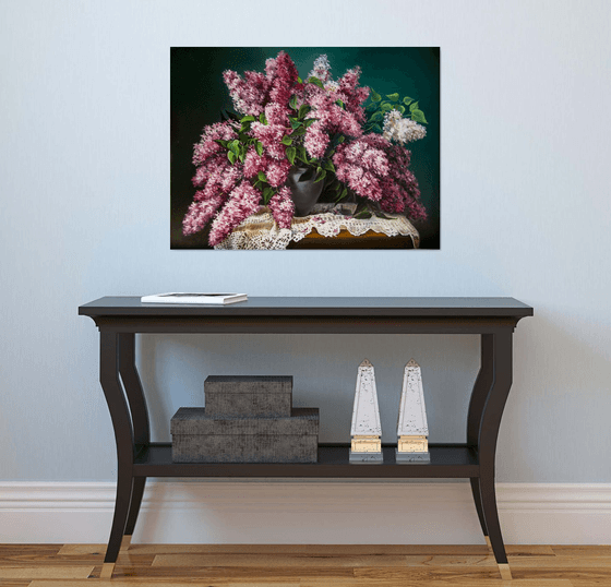 "The smell of lilac",  flowers , still life.