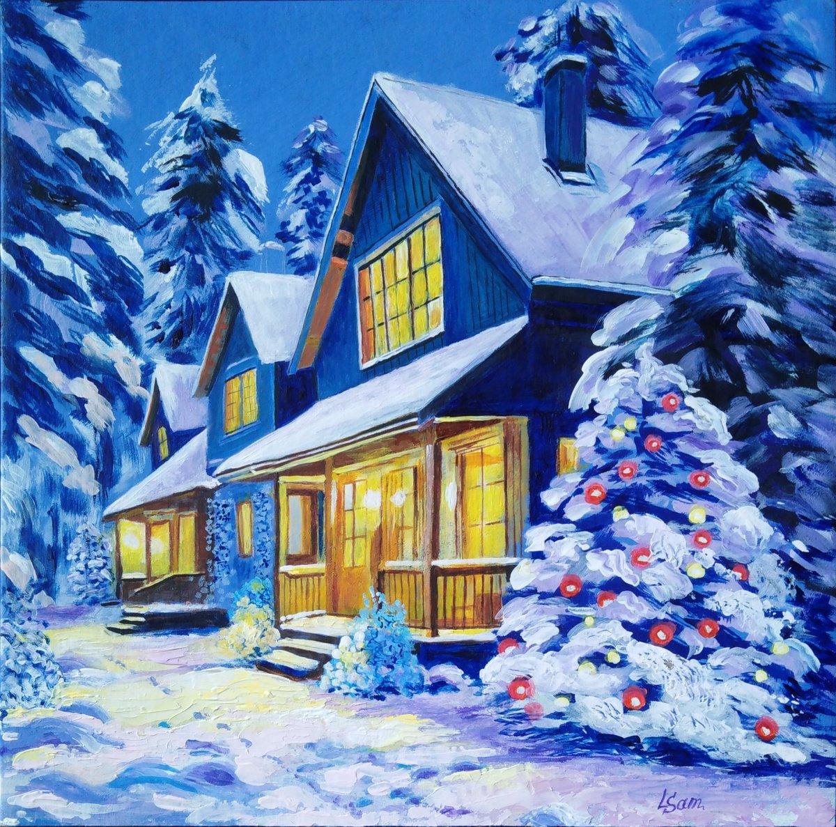 Christmas Night by Liubov Samoilova