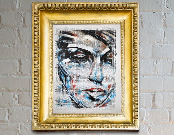 Marble Face- Collage Art