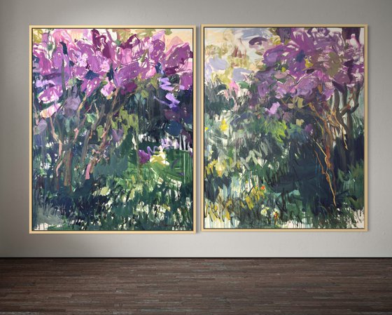 The scent of liliac. Diptych.