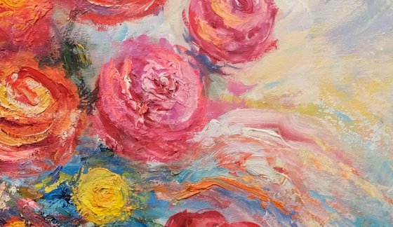 Vase of Roses
