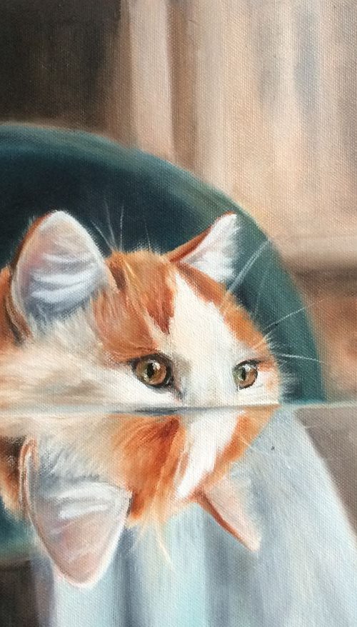 Waiting for something. Ginger Сat by Ira Whittaker
