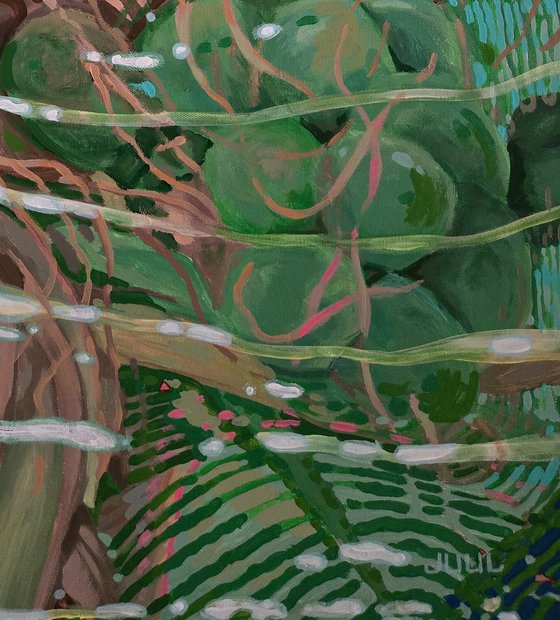 Flowing Palm Breezes 30x 40"