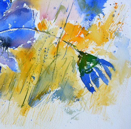 Cornflowers watercolor