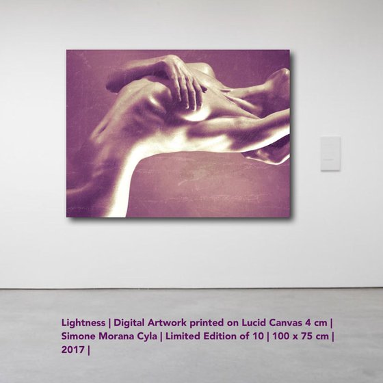 LIGHTNESS | 2017 | DIGITAL ARTWORK PRINTED ON LUCID CANVAS 4 CM | HIGH QUALITY | LIMITED EDITION OF 10 | SIMONE MORANA CYLA | 100 X 75 CM | PUBLISHED