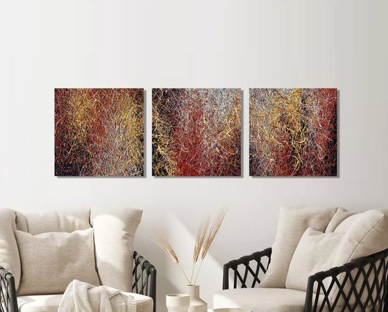 Coffee with cream- triptych