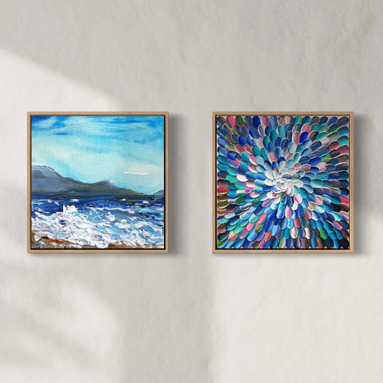 Coastal bloom - diptych