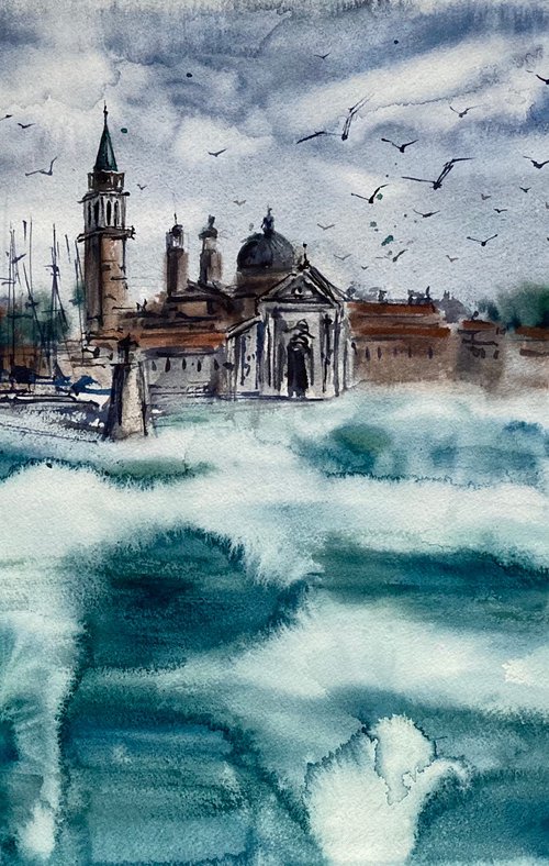 Foggy Venice by Valeria Golovenkina