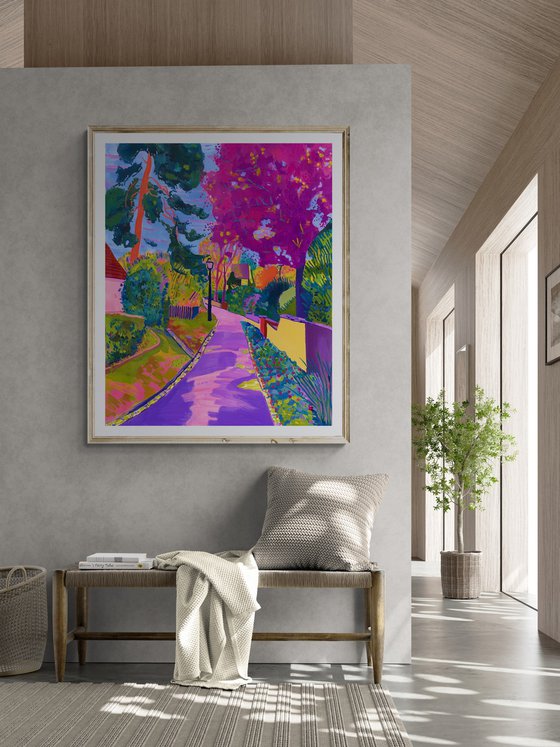 Road with Blossoming Trees
