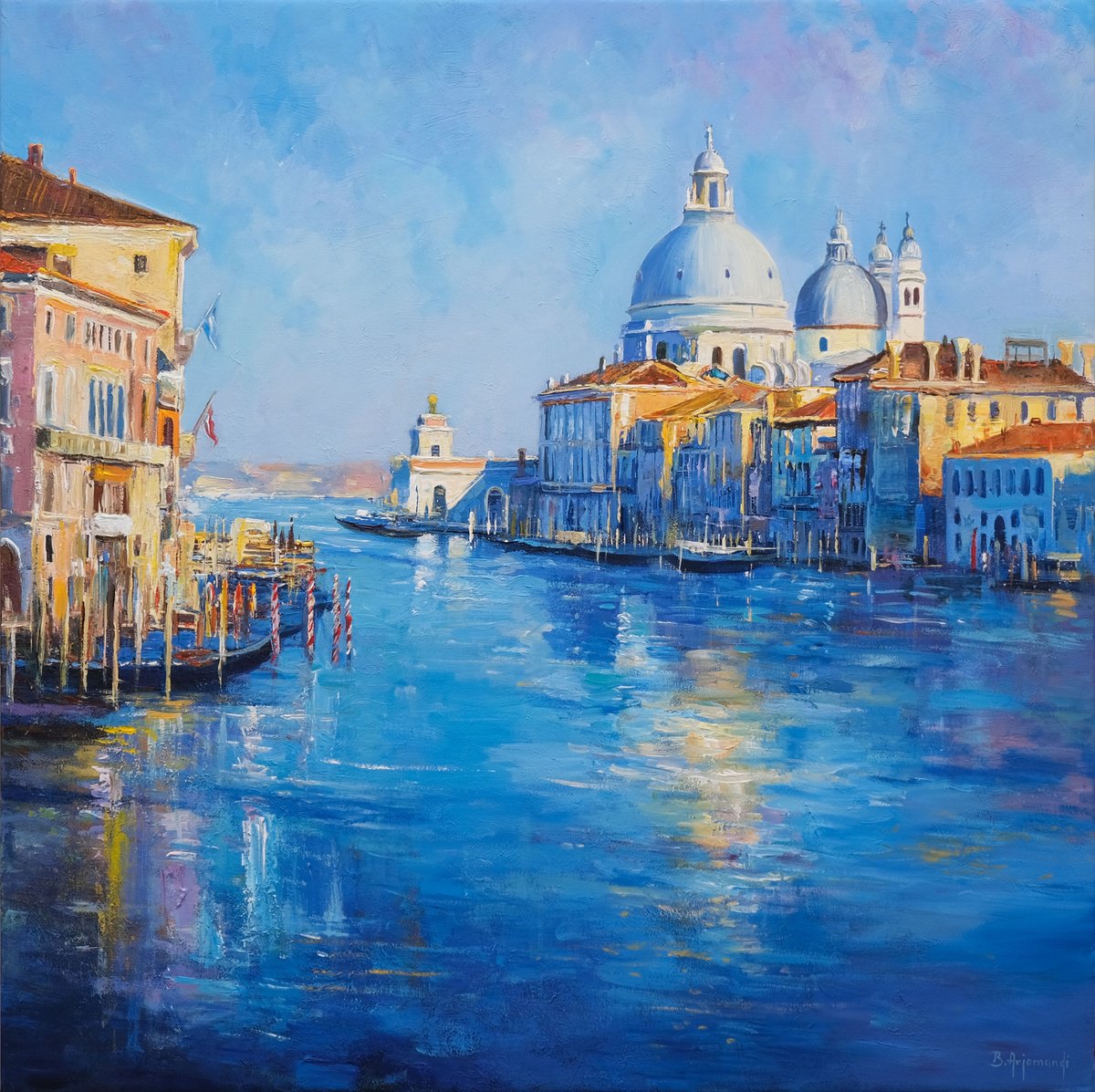 Magical Grand Canal, Venice By Behshad Arjomandi, 28 X 28, Artwork For Sale On Artfinder