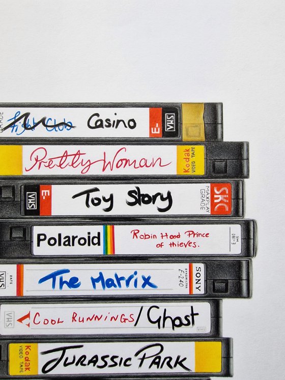 90s VHS Stack