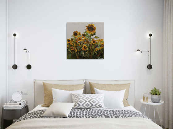 Sunflowers  Original Impasto Oil painting