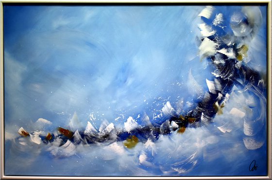 Blue Spirit  - Abstract Art - Acrylic Painting - Canvas Art - Framed Painting - Abstract Sea Painting - Ready to Hang