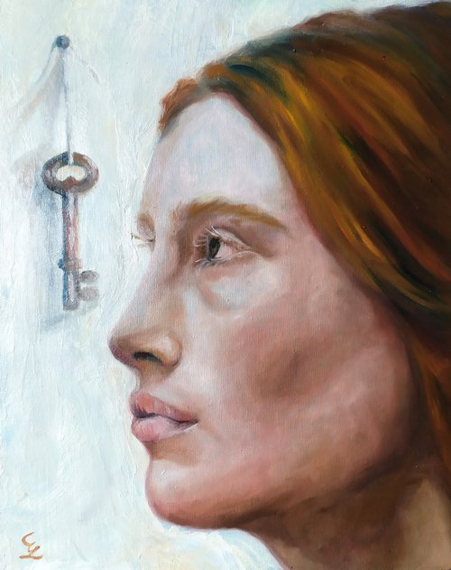 PORTRAIT OF WOMAN  "The Key" by Veronica Ciccarese