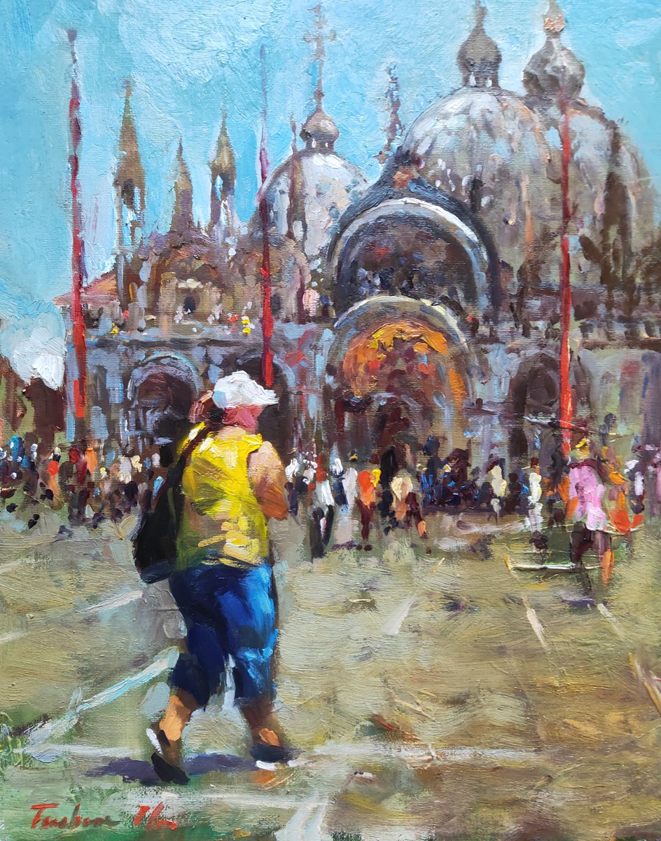 Venice Painting Cathedral of San Marco Original Artwork 30o?22o?0,4 cm by Olga Tsarkova by Olga Tsarkova